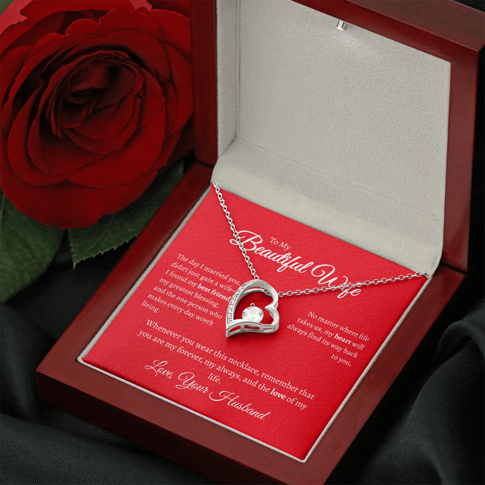 To My Beautiful Wife | Forever Love Necklace