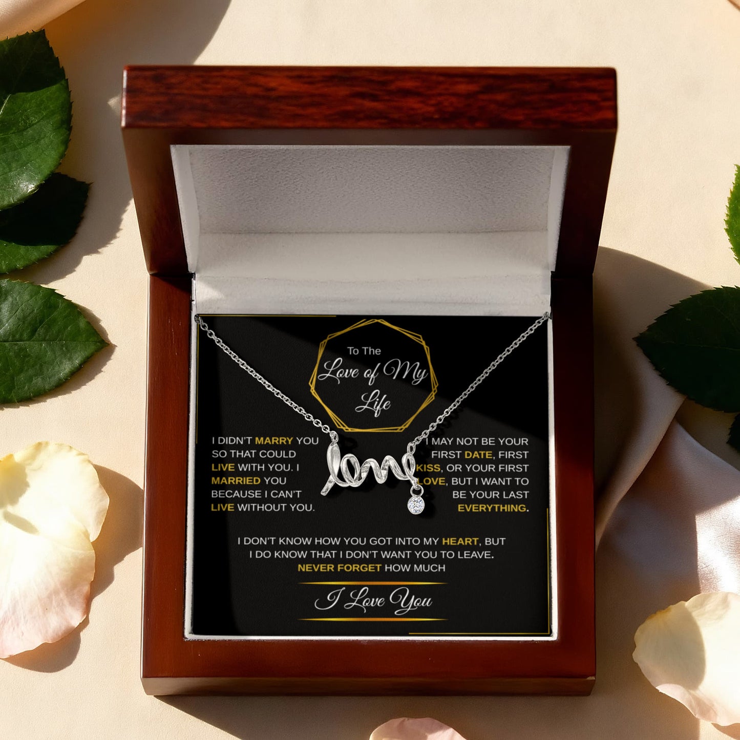 To The Love of My Life | Scripted Love Necklace