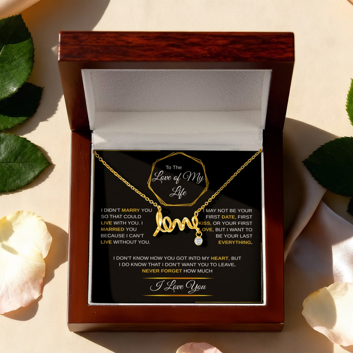 To The Love of My Life | Scripted Love Necklace