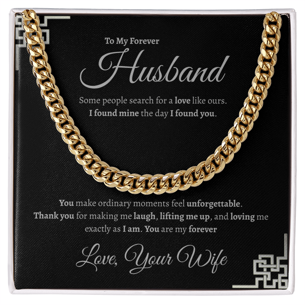 To My Forever Husband  | Cuban Link Chain