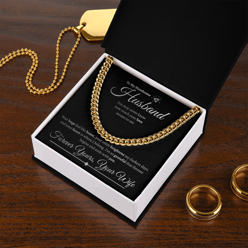 To My Handsome Husband | Cuban Link Chain