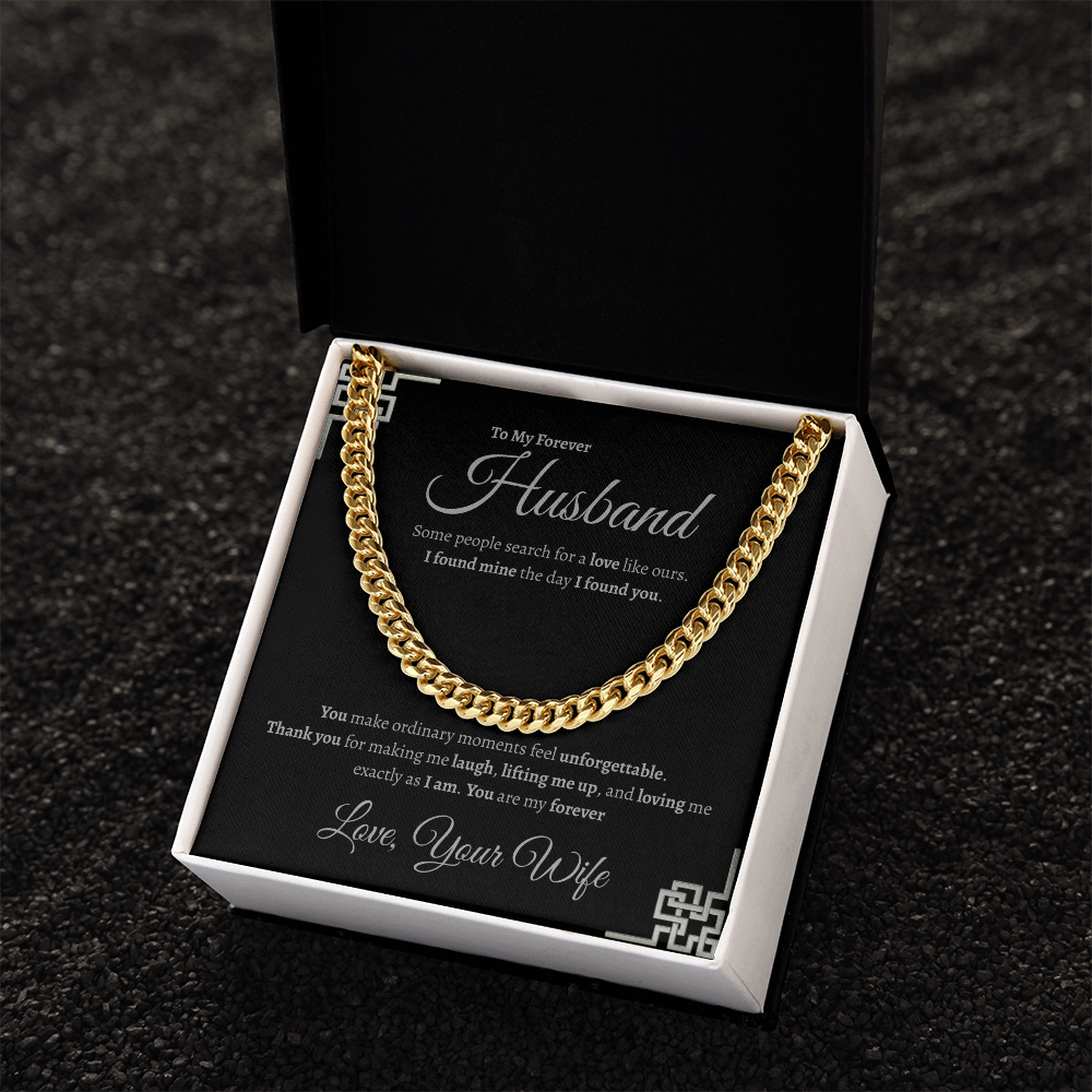 To My Forever Husband  | Cuban Link Chain