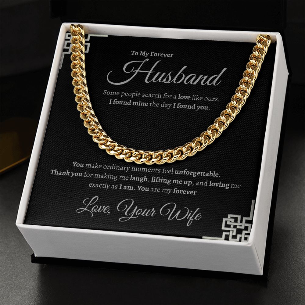 To My Forever Husband  | Cuban Link Chain