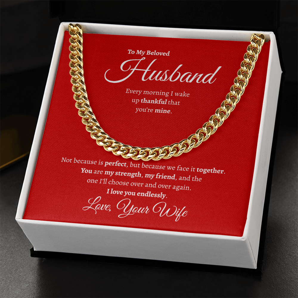 To My Beloved Husband | Cuban Link Chain