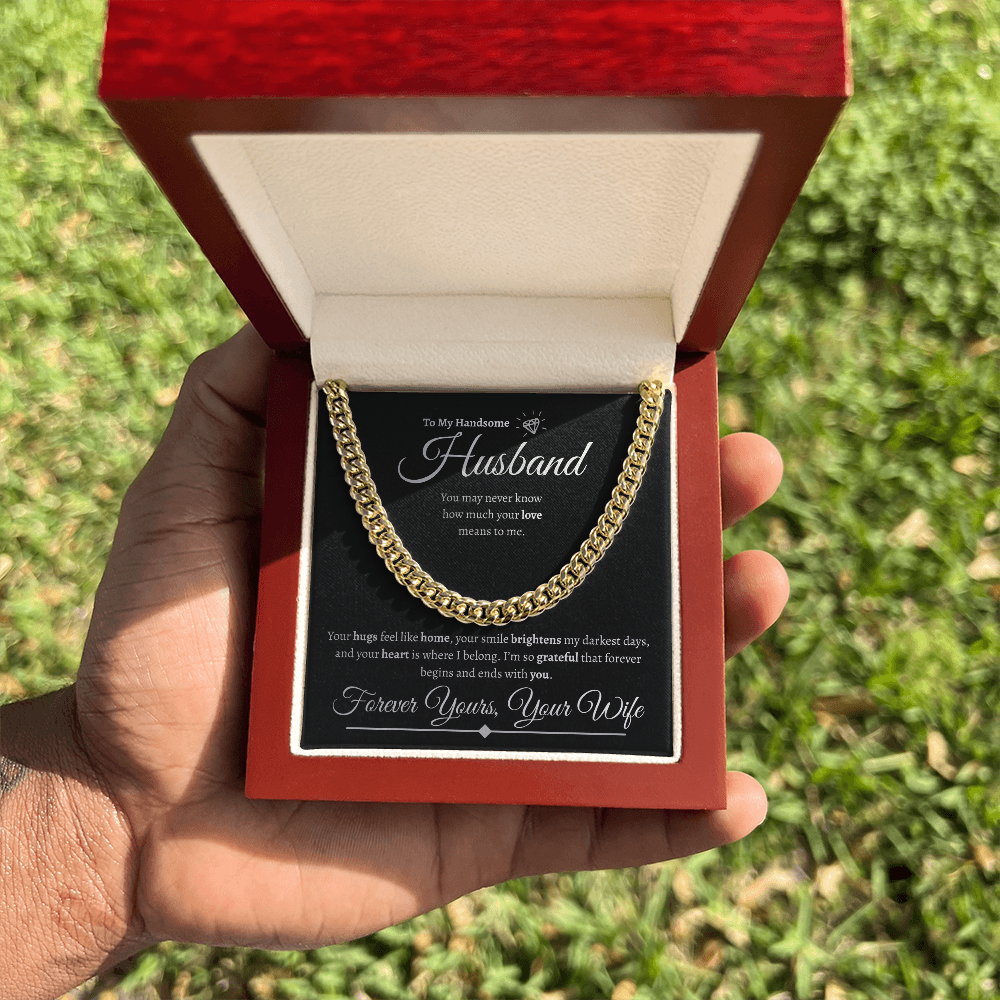 To My Handsome Husband | Cuban Link Chain