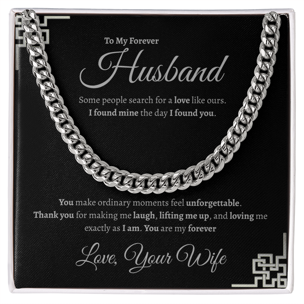 To My Forever Husband  | Cuban Link Chain