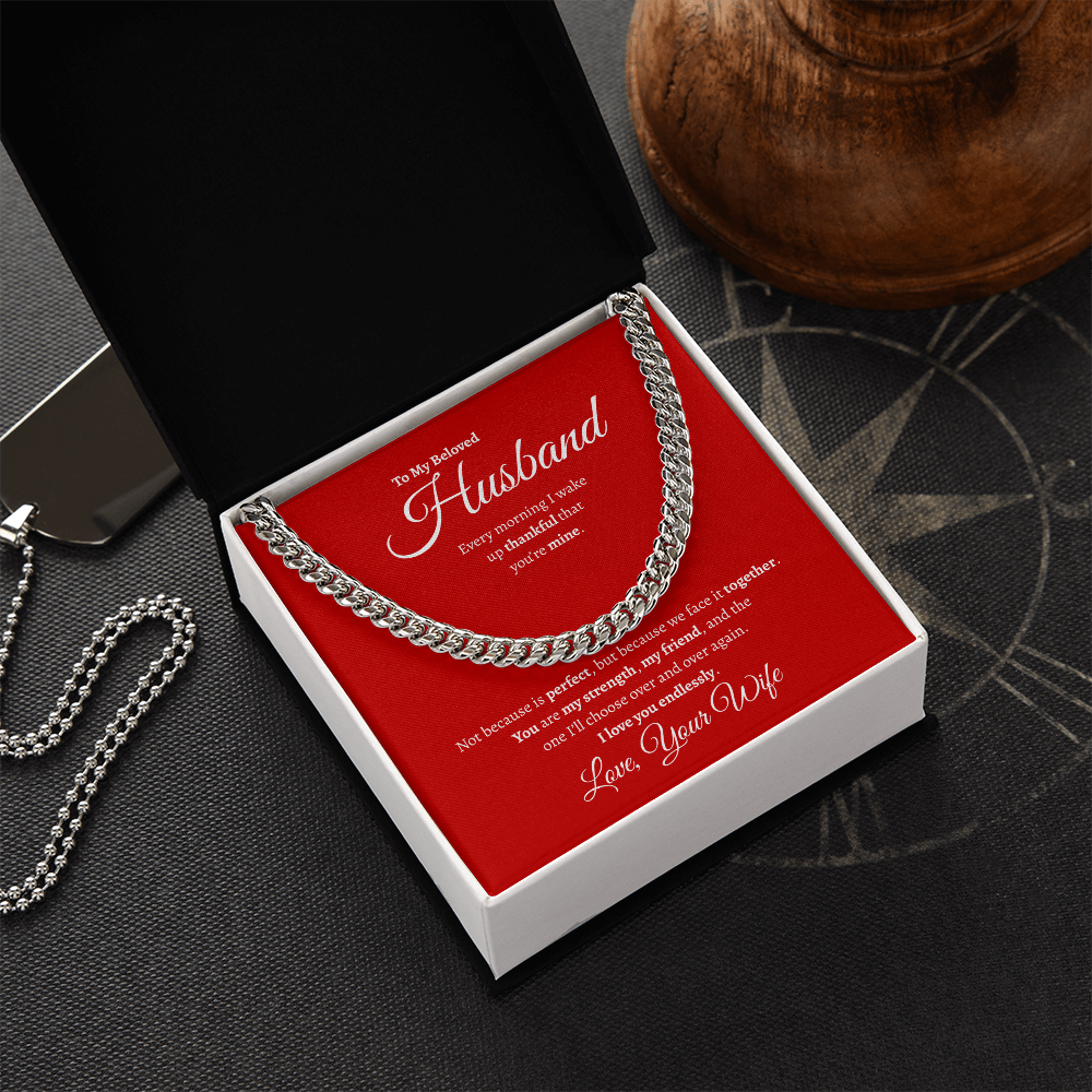 To My Beloved Husband | Cuban Link Chain