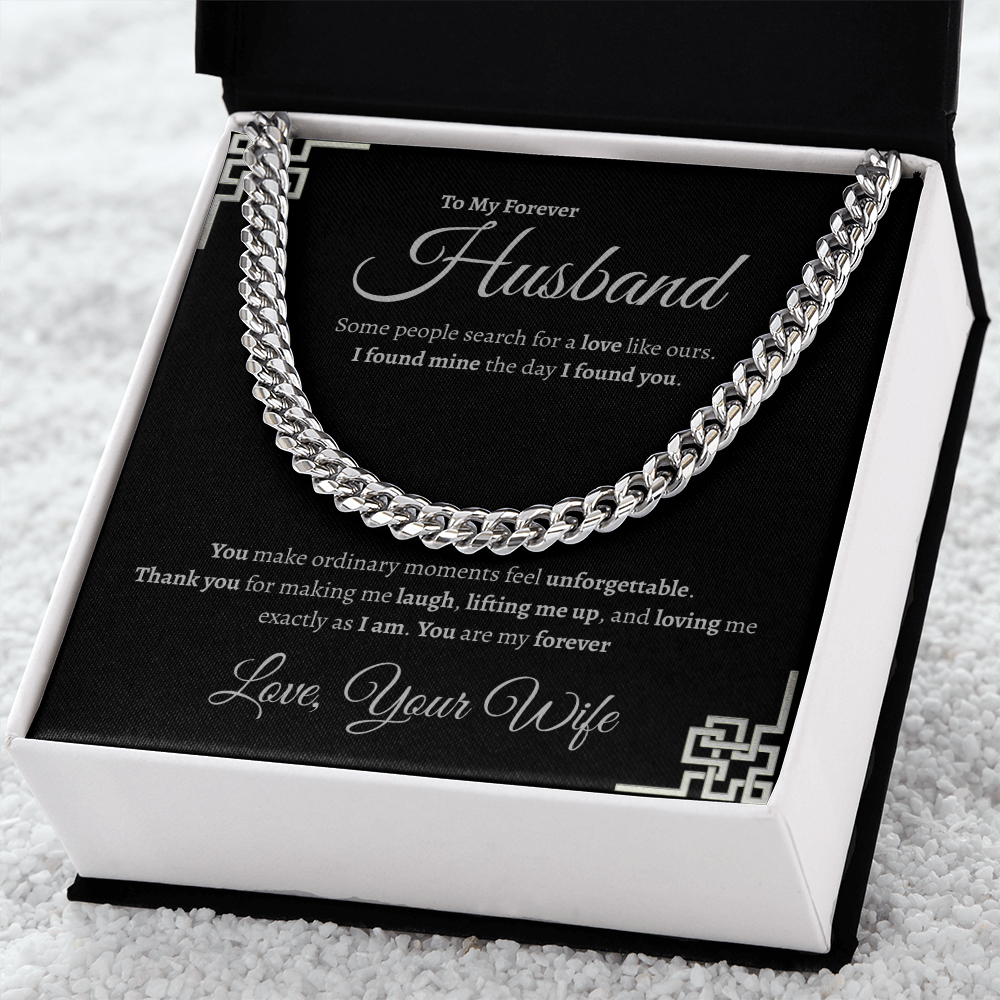 To My Forever Husband  | Cuban Link Chain