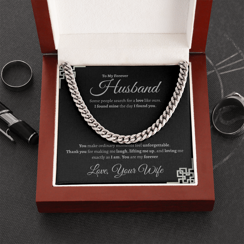 To My Forever Husband  | Cuban Link Chain