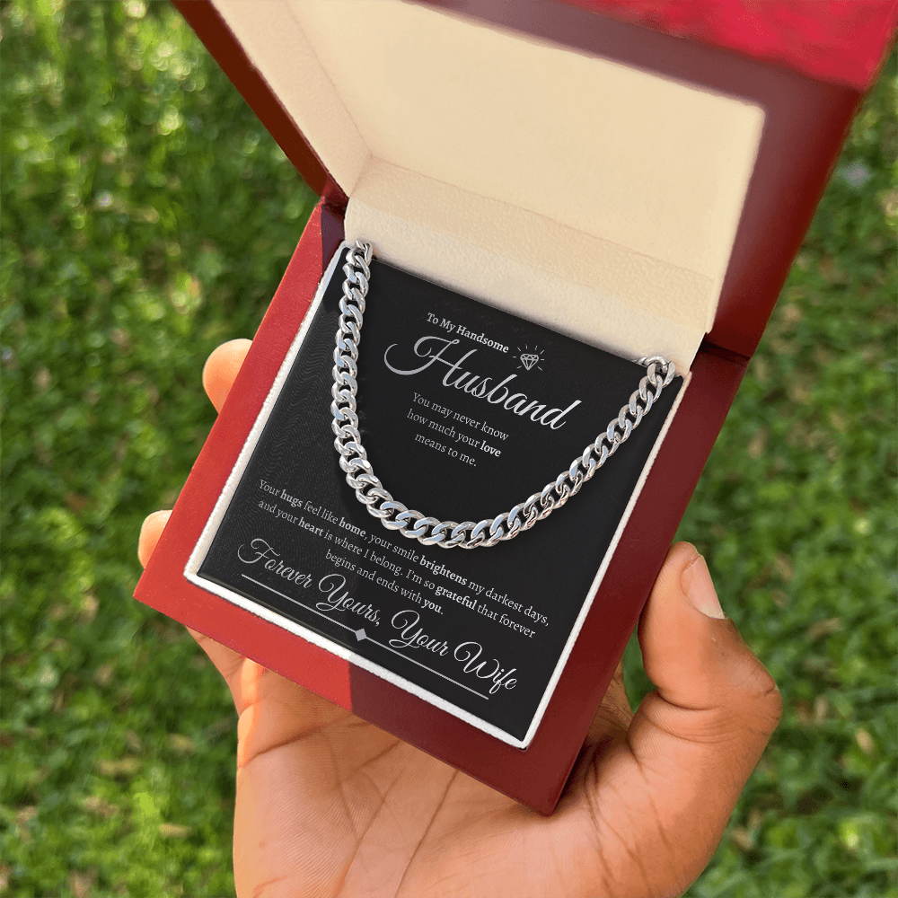 To My Handsome Husband | Cuban Link Chain