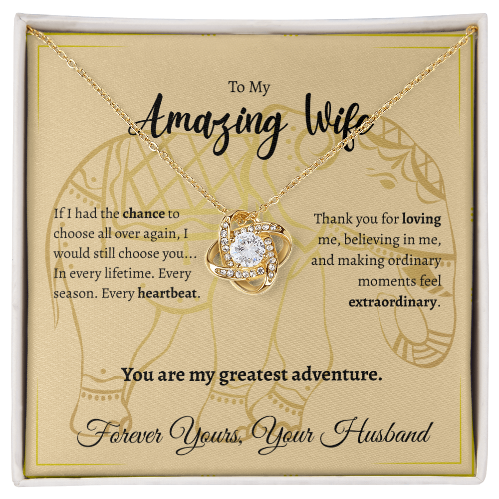 To My Amazing Wife | Love Knot Necklace