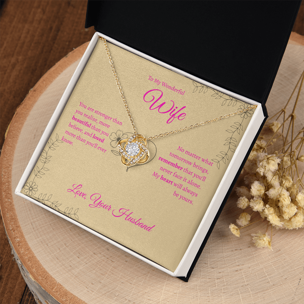To My Wonderful Wife | Love Knot Necklace