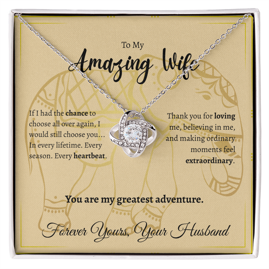 To My Amazing Wife | Love Knot Necklace
