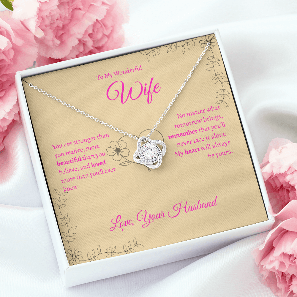 To My Wonderful Wife | Love Knot Necklace
