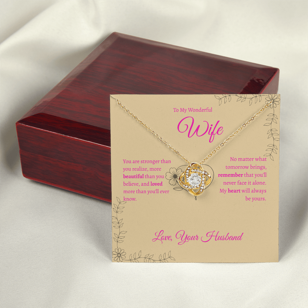 To My Wonderful Wife | Love Knot Necklace