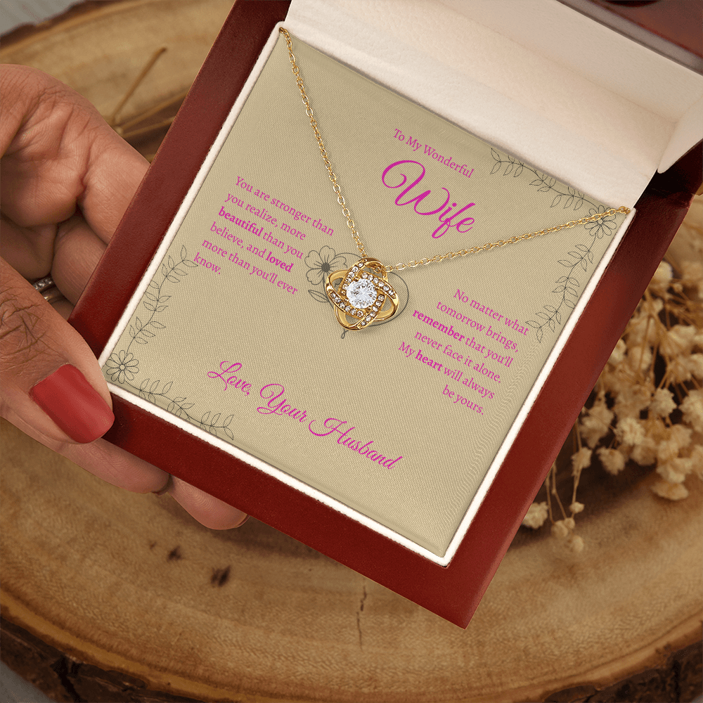To My Wonderful Wife | Love Knot Necklace