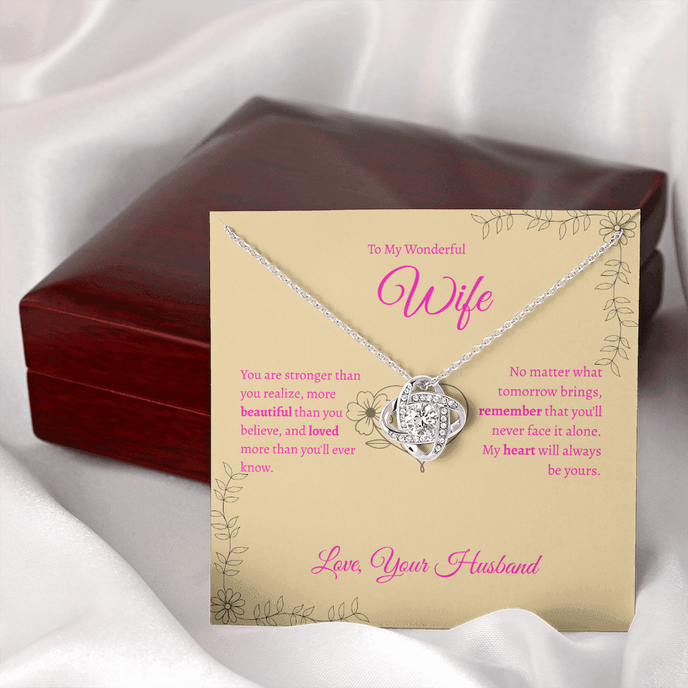 To My Wonderful Wife | Love Knot Necklace