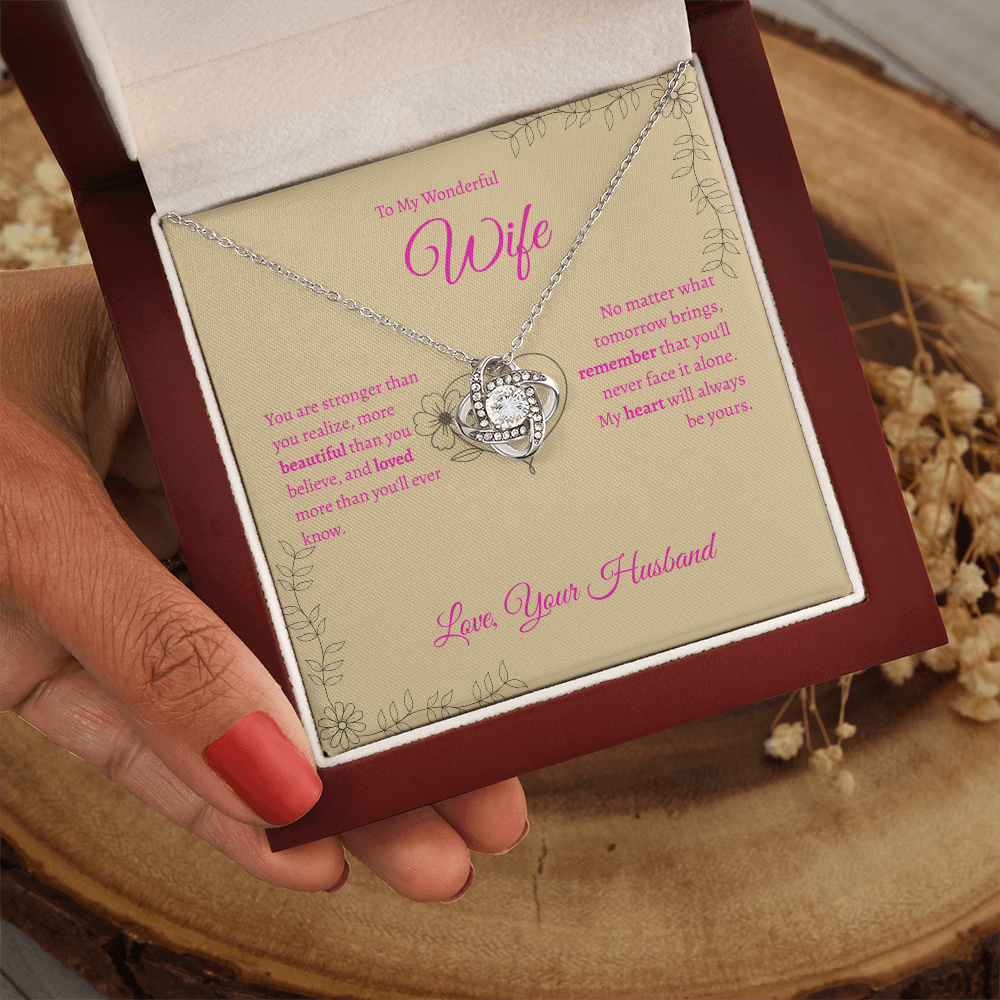 To My Wonderful Wife | Love Knot Necklace
