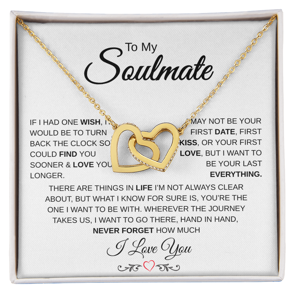 To My Soulmate | Interlocking Hearts Necklace
