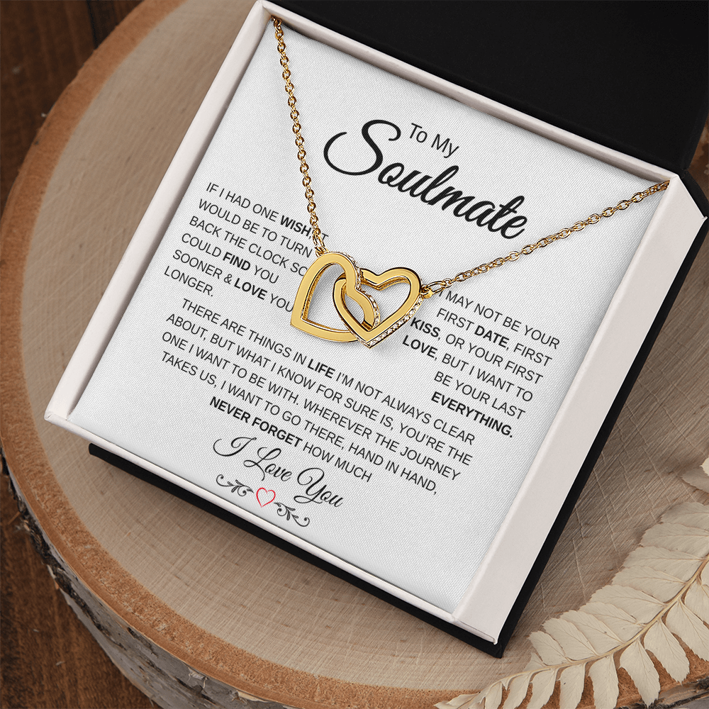 To My Soulmate | Interlocking Hearts Necklace