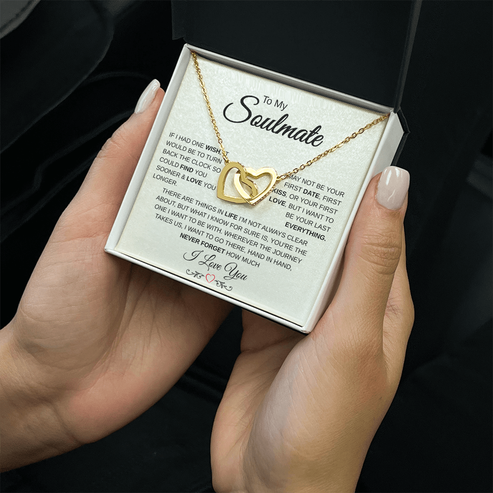 To My Soulmate | Interlocking Hearts Necklace
