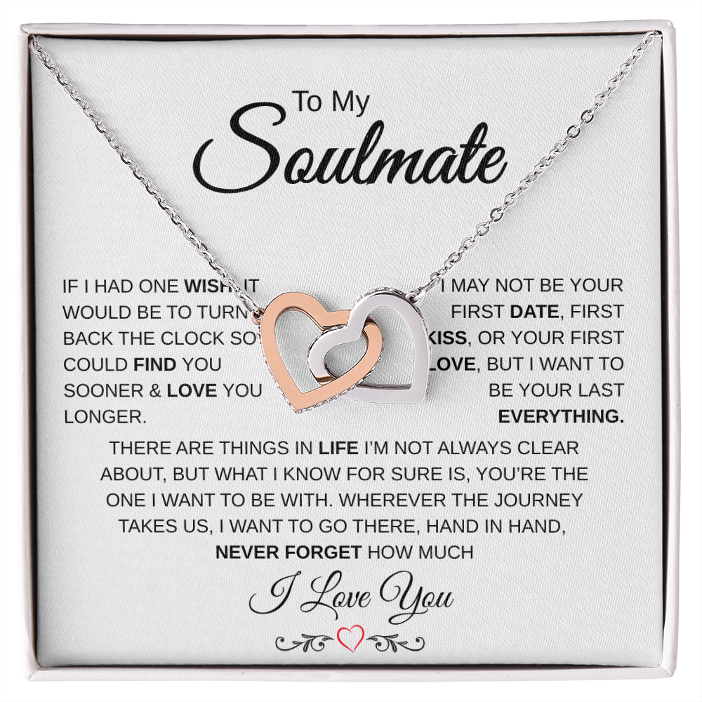 To My Soulmate | Interlocking Hearts Necklace