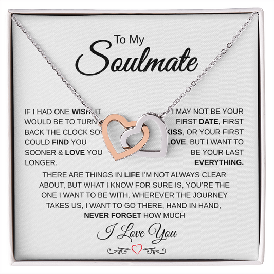 To My Soulmate | Interlocking Hearts Necklace