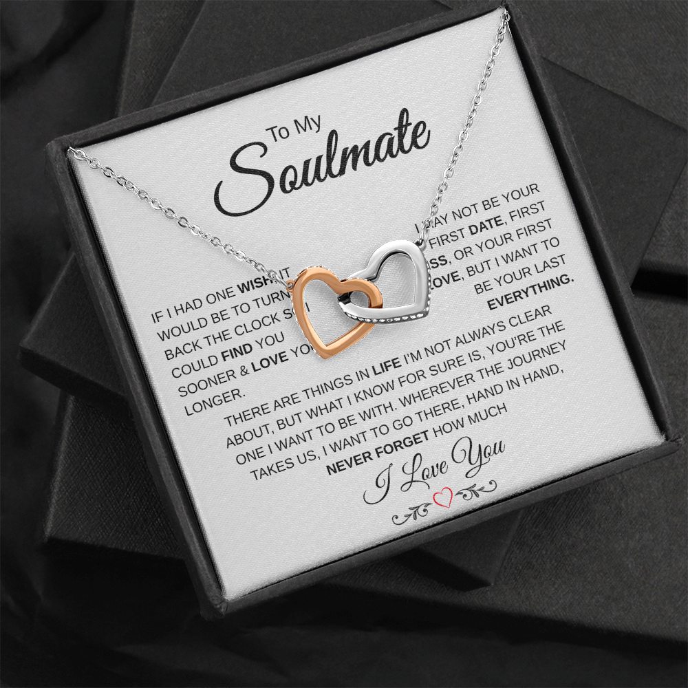 To My Soulmate | Interlocking Hearts Necklace