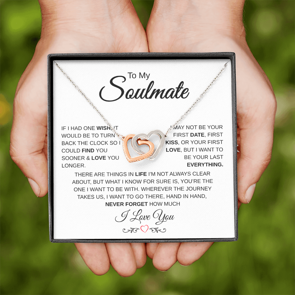 To My Soulmate | Interlocking Hearts Necklace