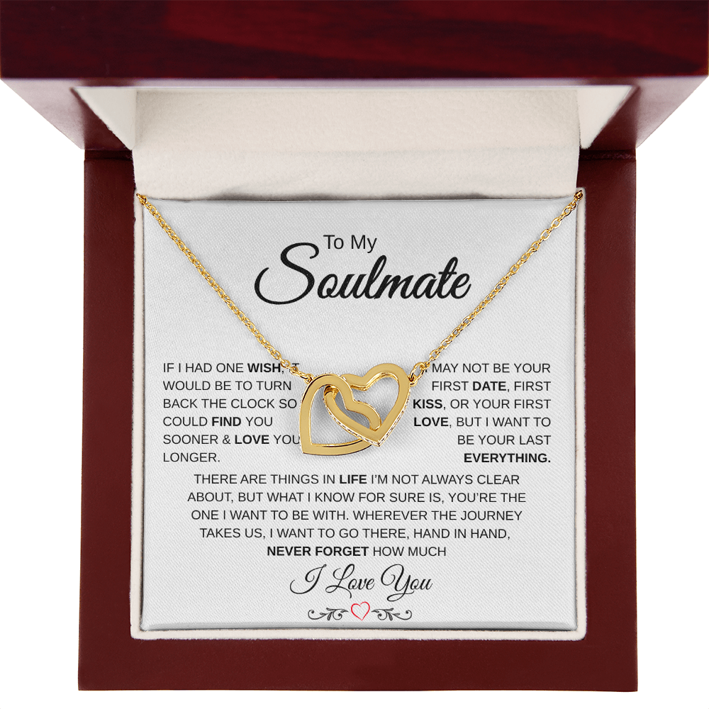 To My Soulmate | Interlocking Hearts Necklace