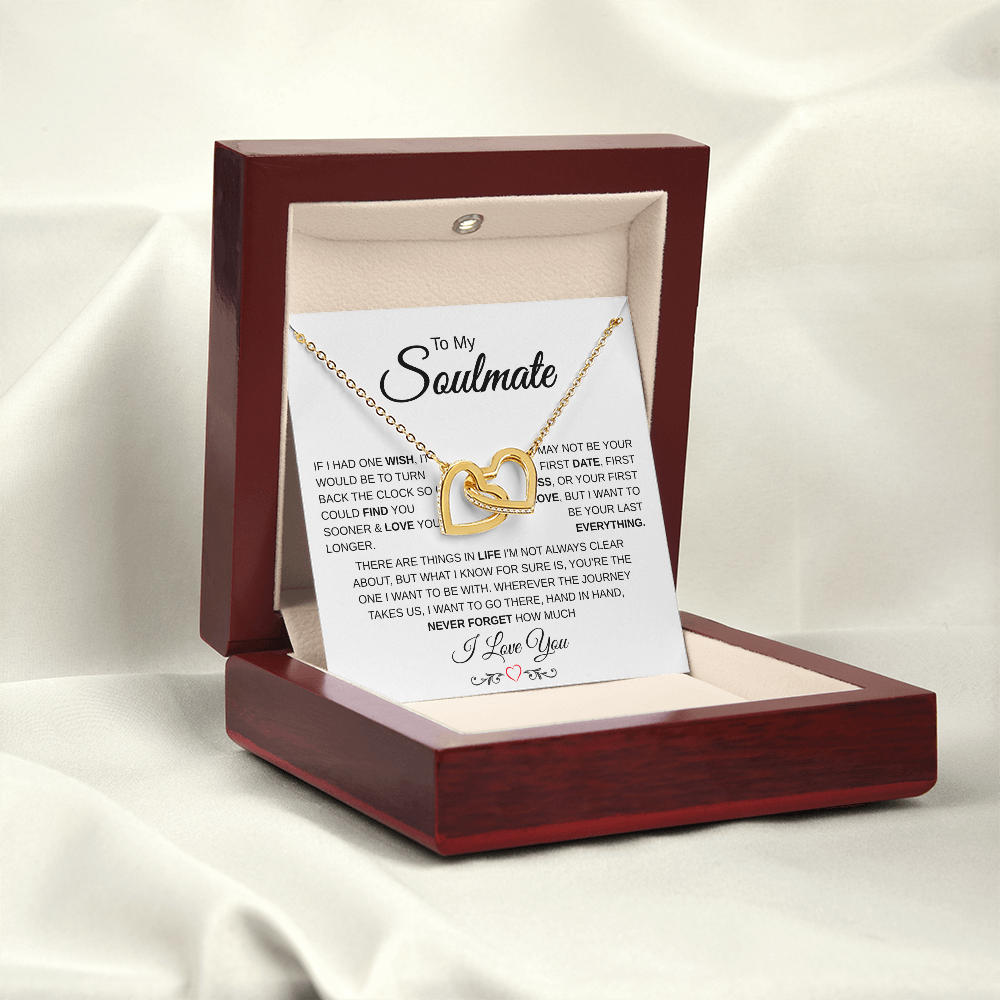 To My Soulmate | Interlocking Hearts Necklace