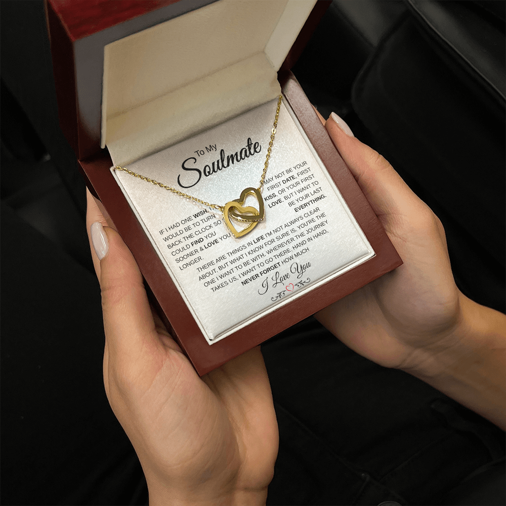 To My Soulmate | Interlocking Hearts Necklace