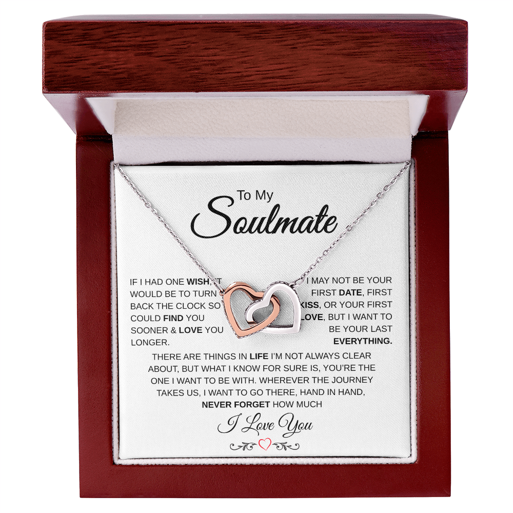 To My Soulmate | Interlocking Hearts Necklace