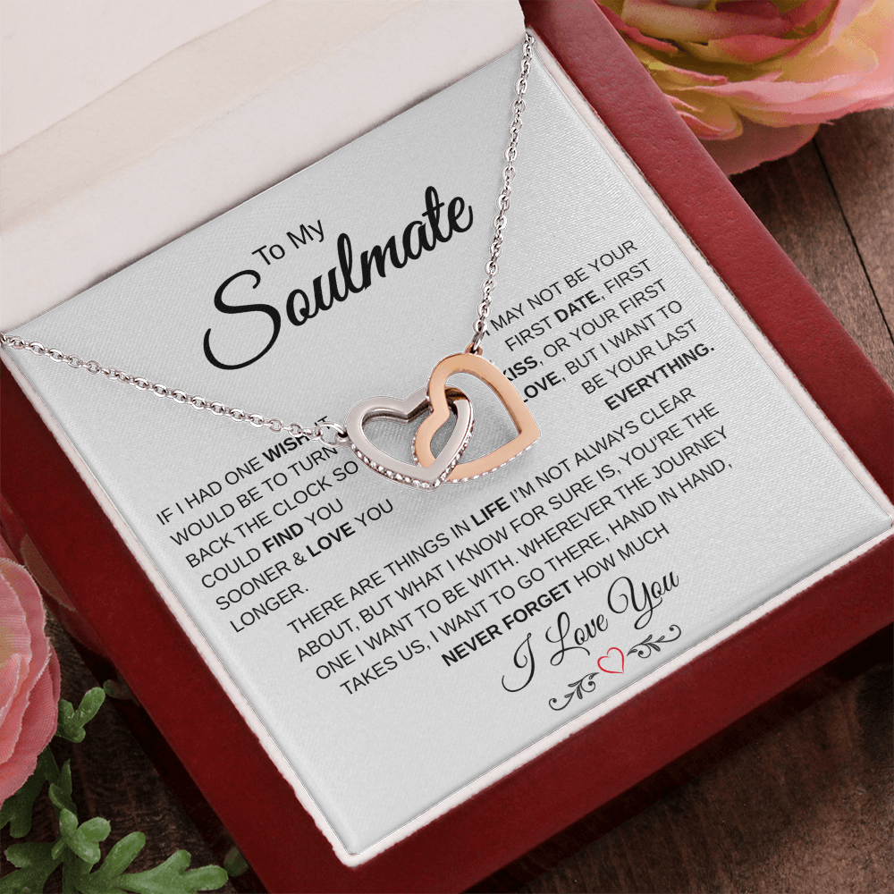 To My Soulmate | Interlocking Hearts Necklace