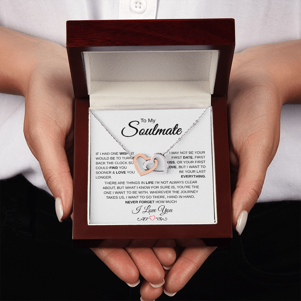 To My Soulmate | Interlocking Hearts Necklace