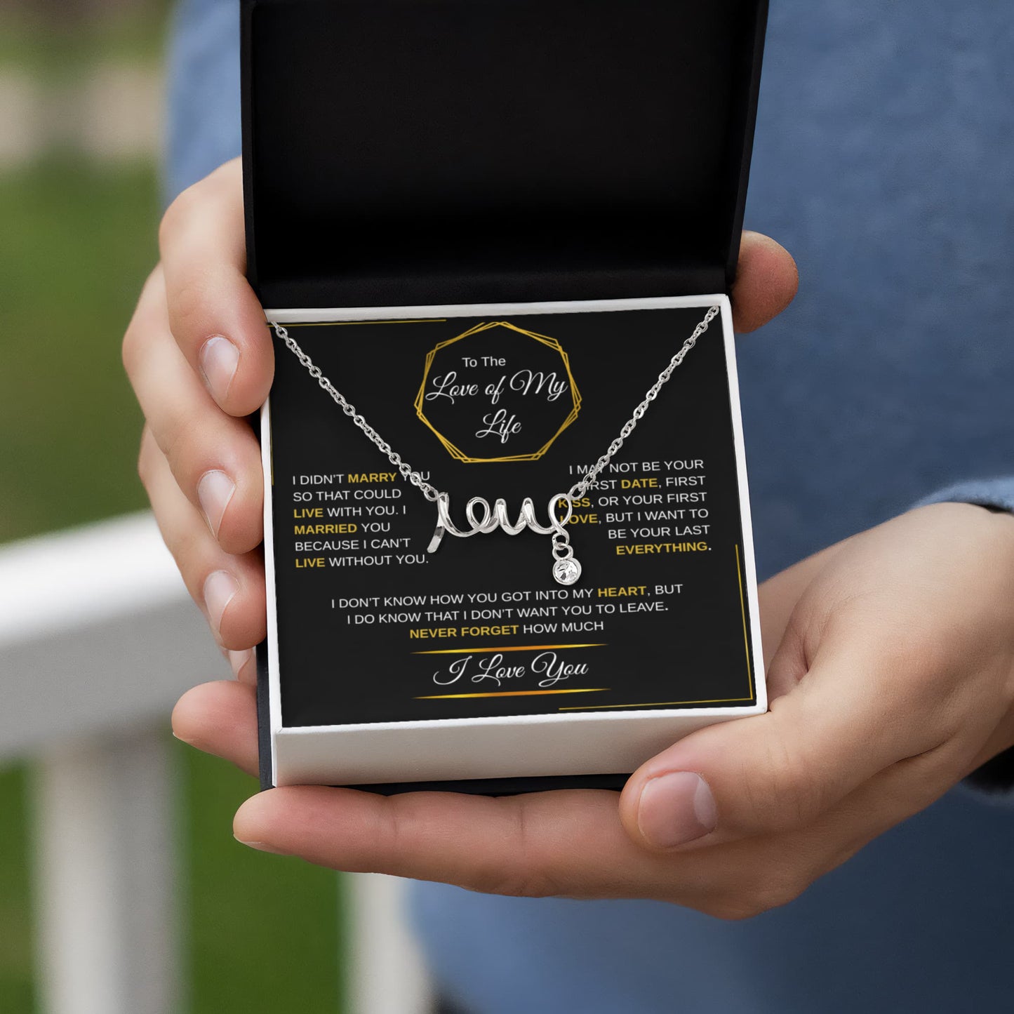 To The Love of My Life | Scripted Love Necklace