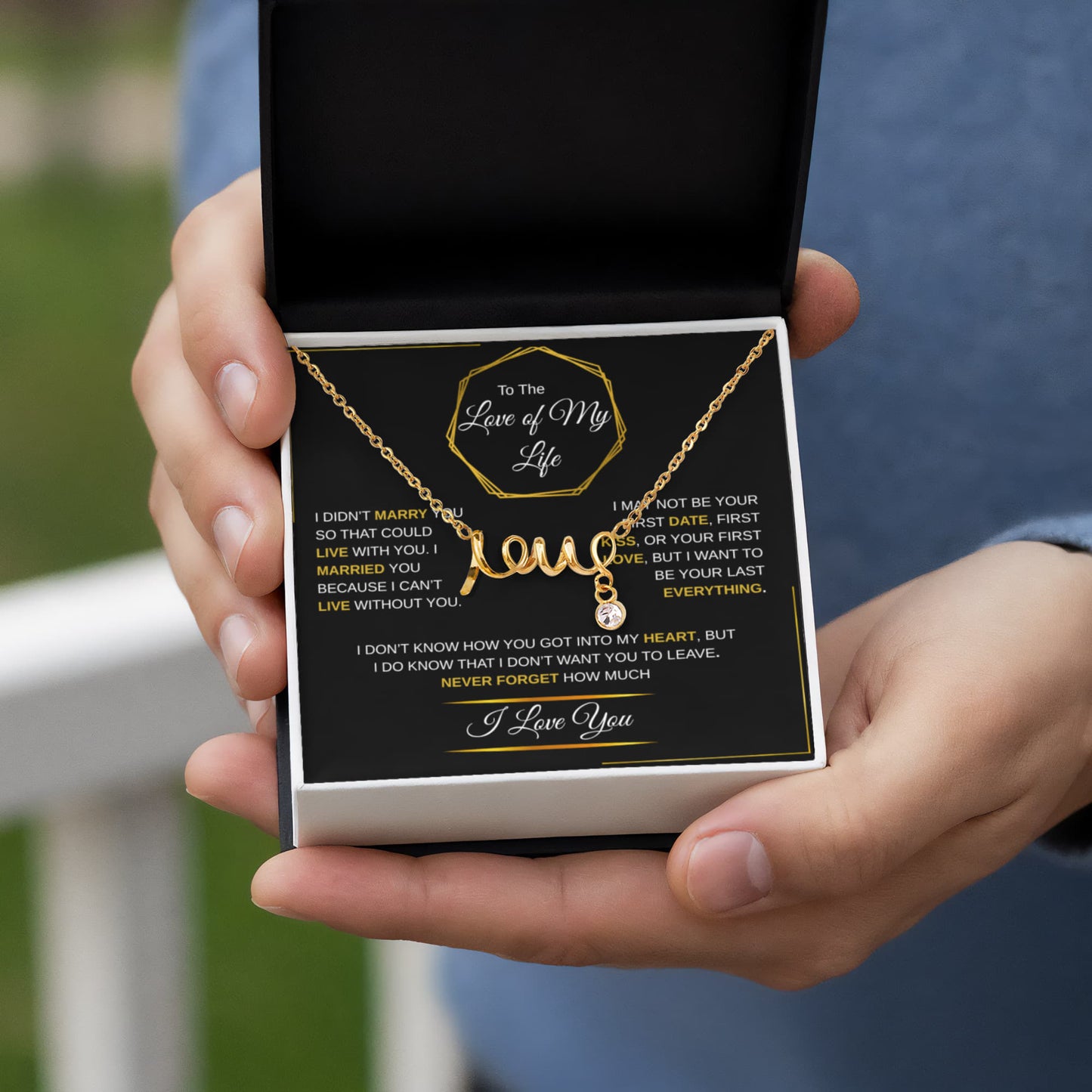 To The Love of My Life | Scripted Love Necklace