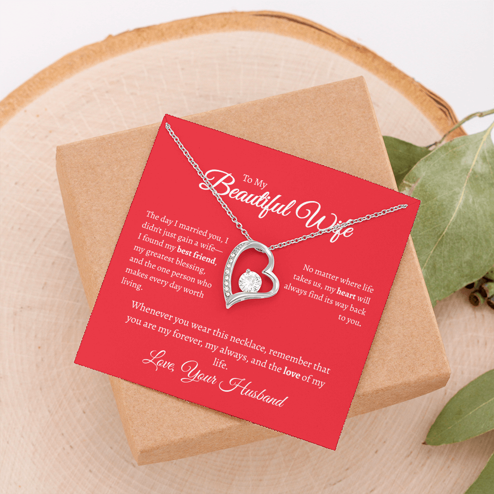 To My Beautiful Wife | Forever Love Necklace