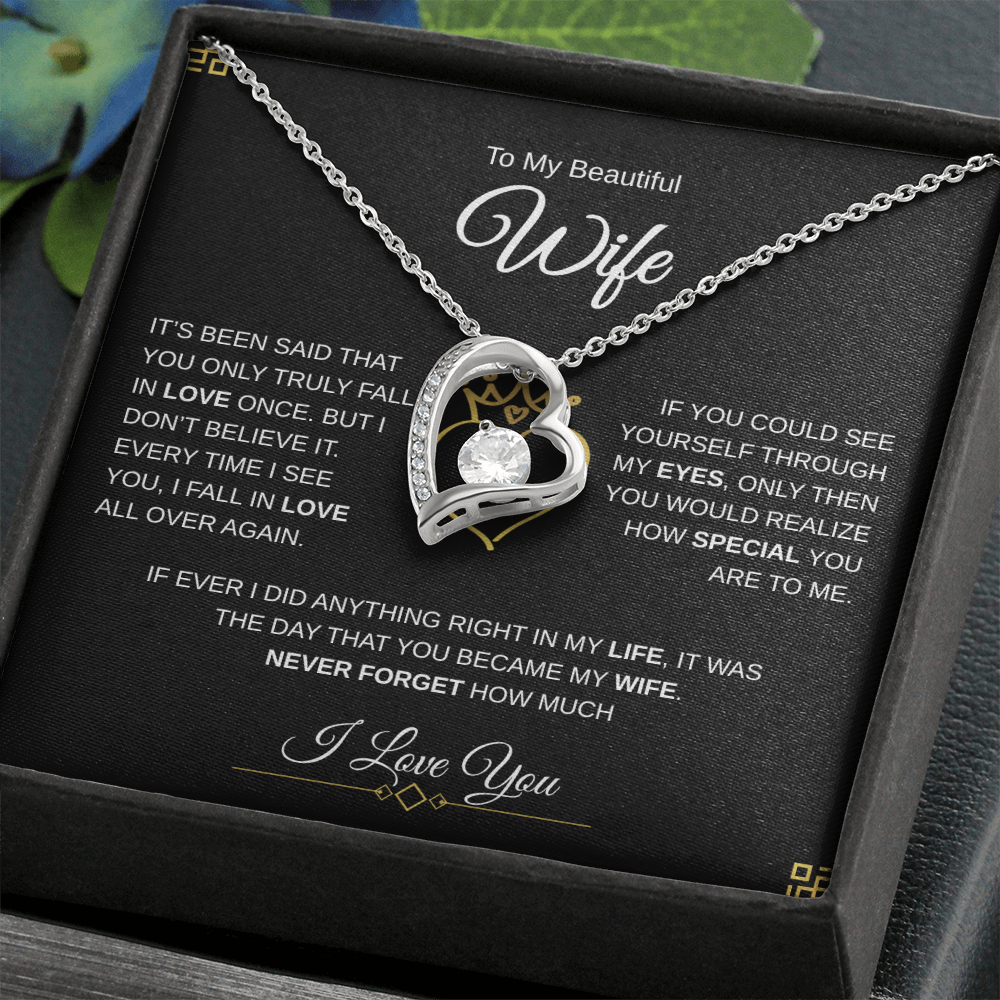 To My Beautiful Wife | Forever Love Necklace