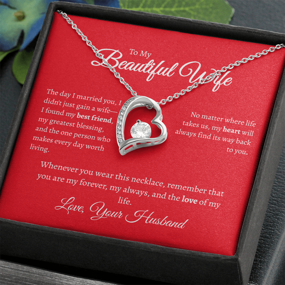 To My Beautiful Wife | Forever Love Necklace