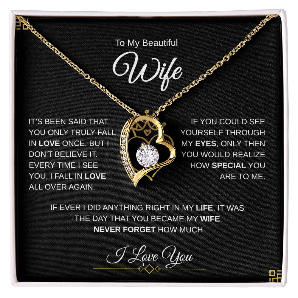 To My Beautiful Wife | Forever Love Necklace