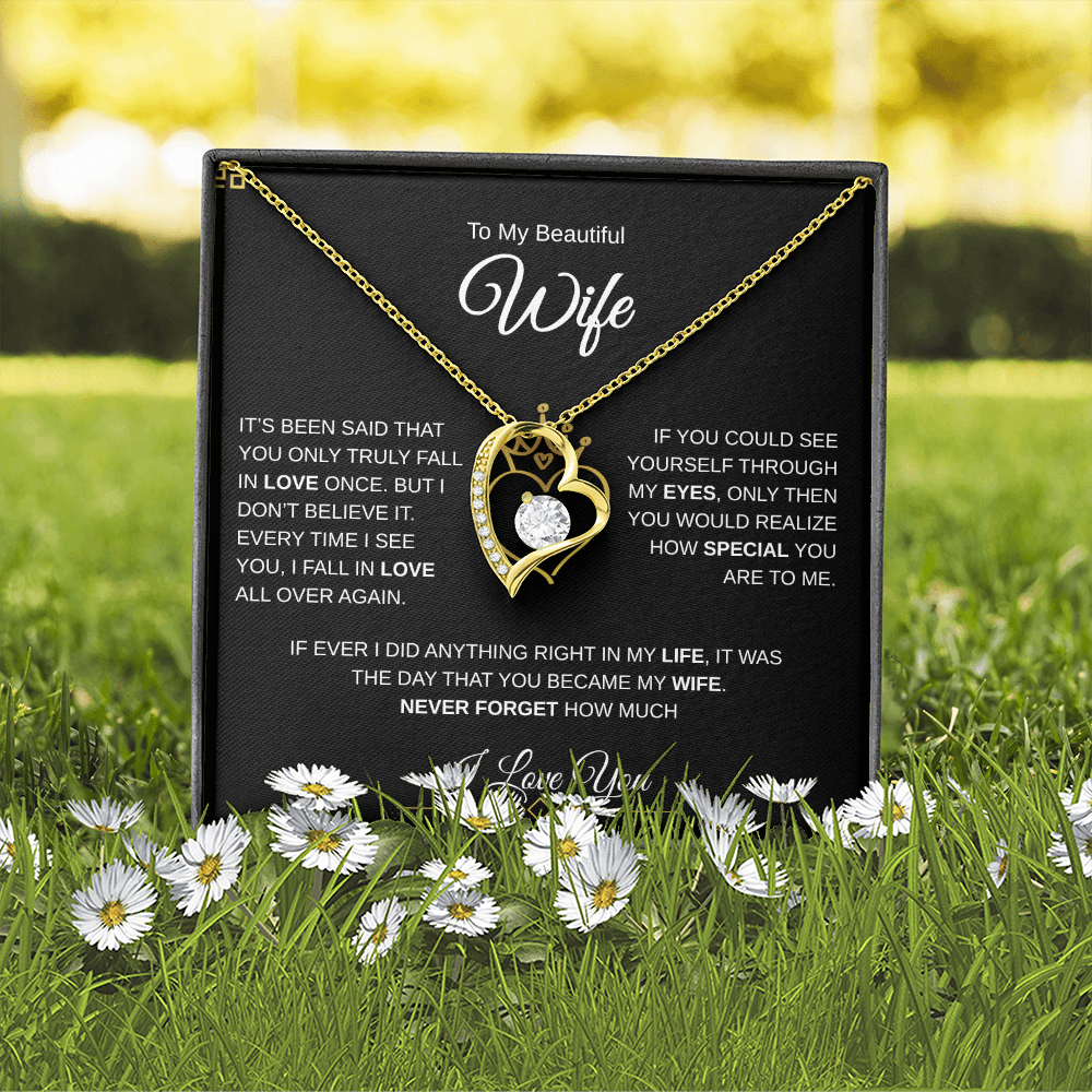 To My Beautiful Wife | Forever Love Necklace