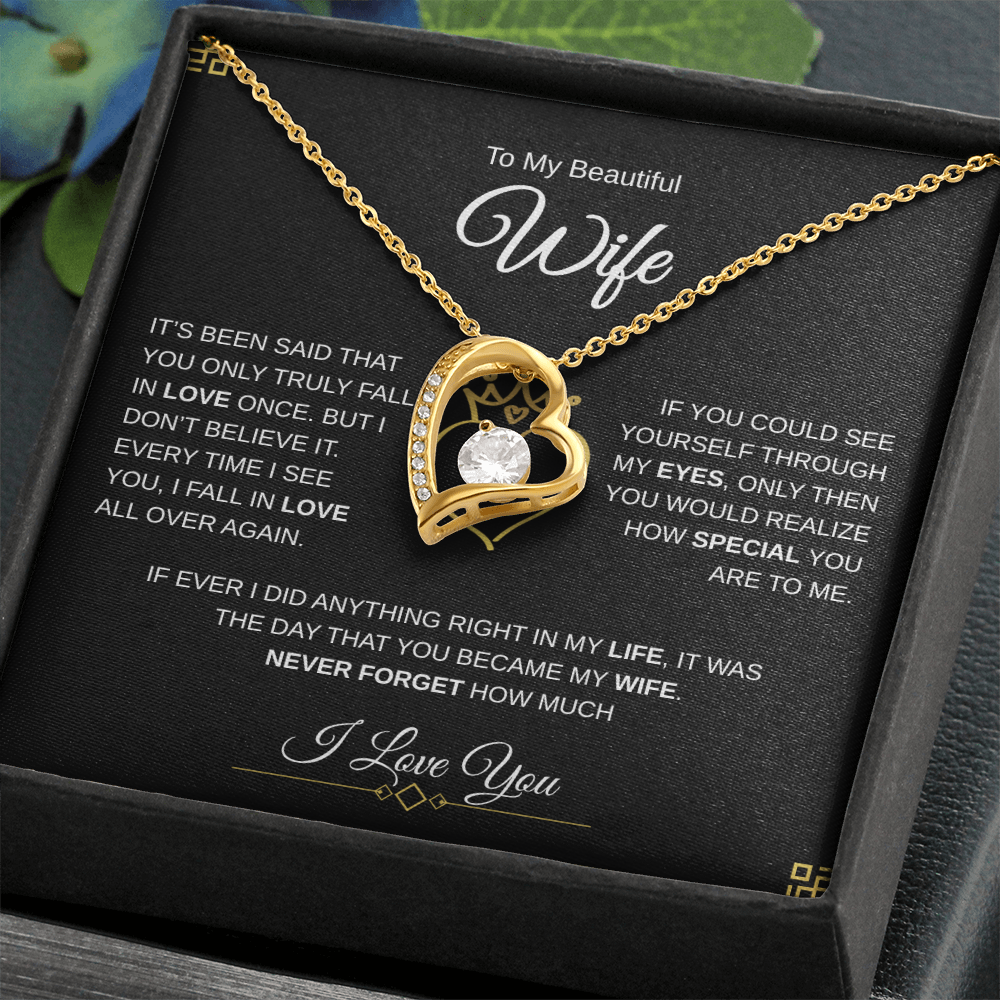 To My Beautiful Wife | Forever Love Necklace