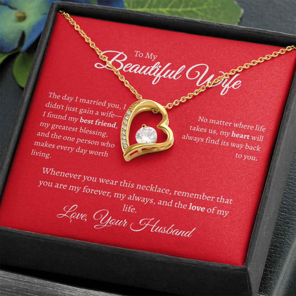 To My Beautiful Wife | Forever Love Necklace