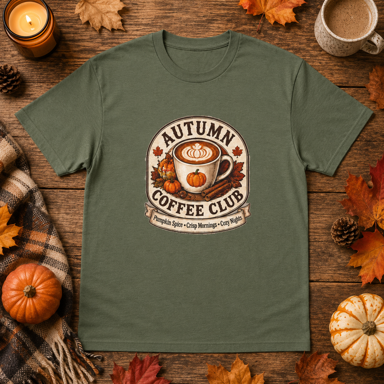 Autumn Coffee Club Tee — Pumpkin Spice Fall Coffee Shirt