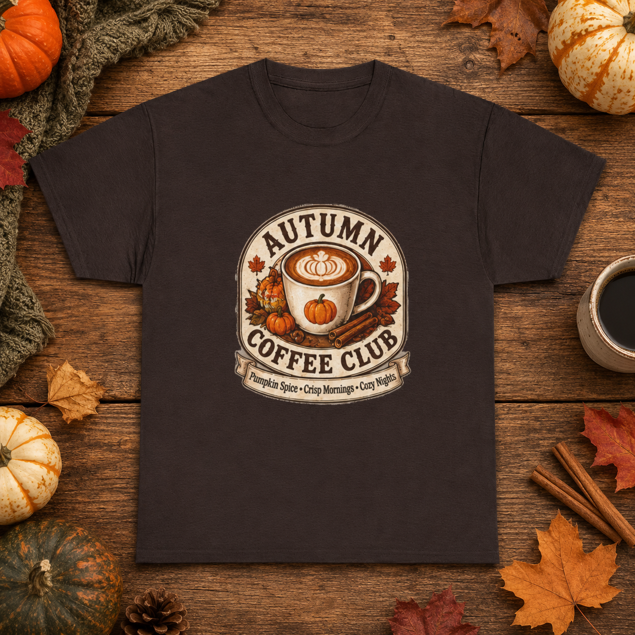 Autumn Coffee Club Tee — Pumpkin Spice Fall Coffee Shirt