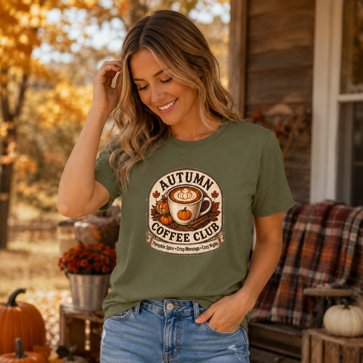 Autumn Coffee Club Tee — Pumpkin Spice Fall Coffee Shirt