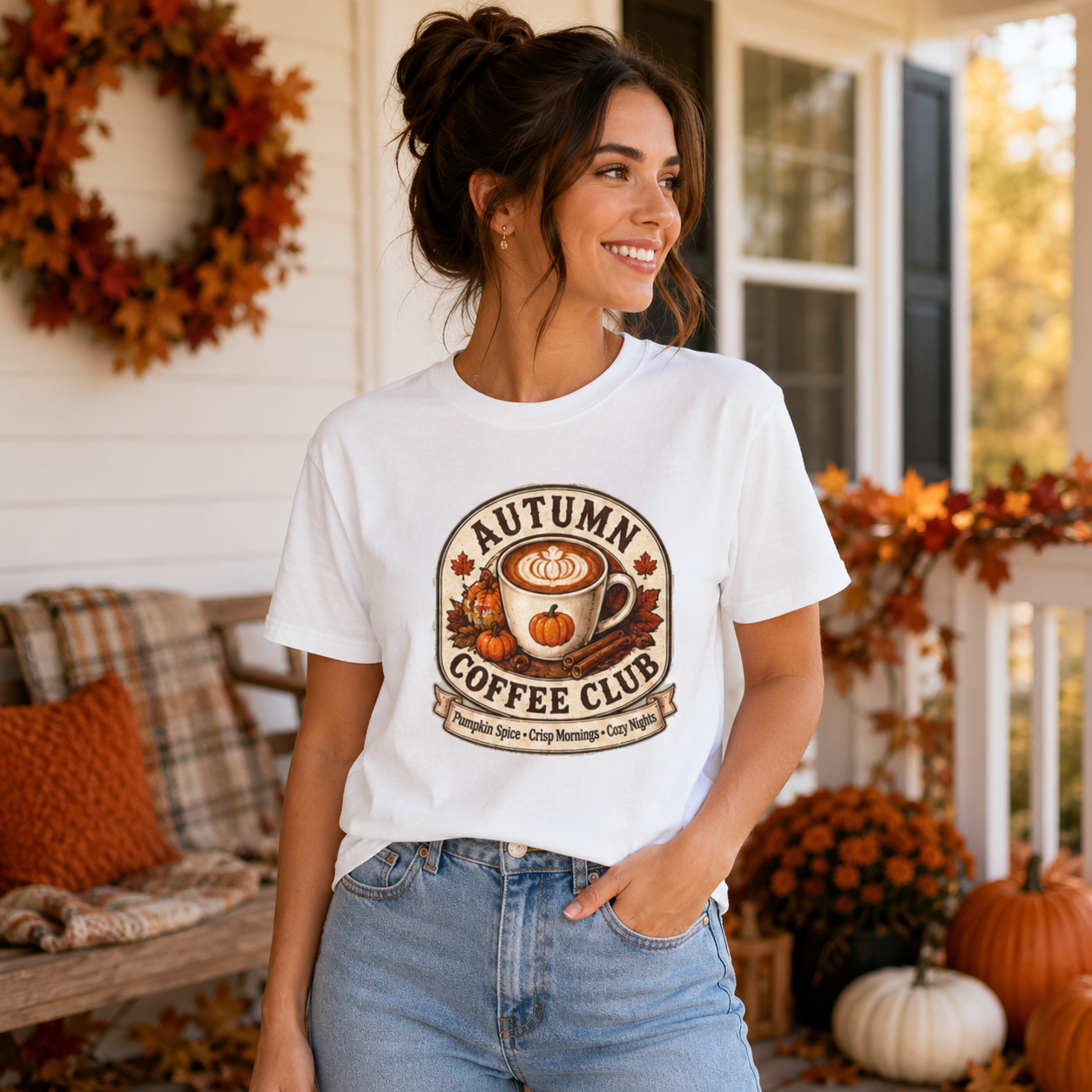 Autumn Coffee Club Tee — Pumpkin Spice Fall Coffee Shirt