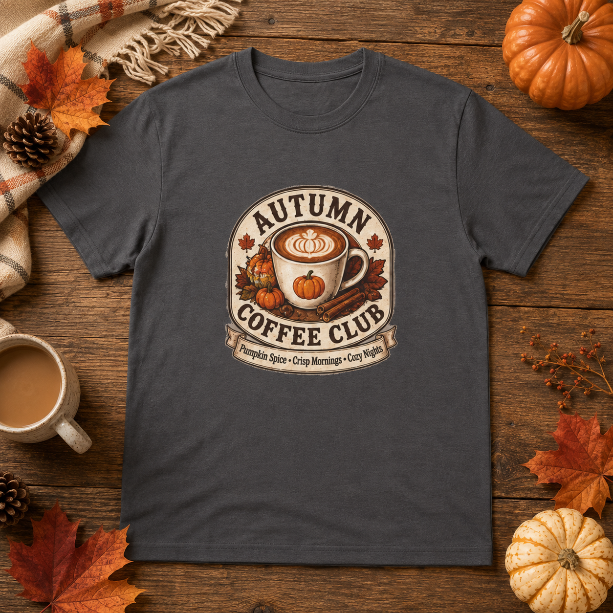 Autumn Coffee Club Tee — Pumpkin Spice Fall Coffee Shirt