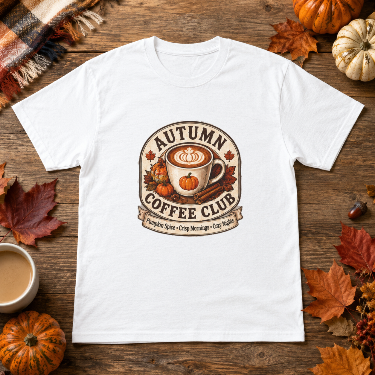Autumn Coffee Club Tee — Pumpkin Spice Fall Coffee Shirt